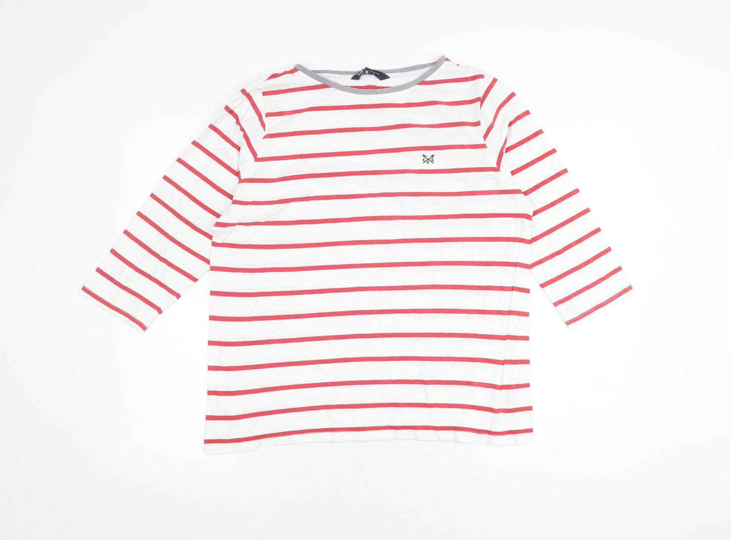 Crew Clothing Women's Striped Top, Size 16, Cotton Blend