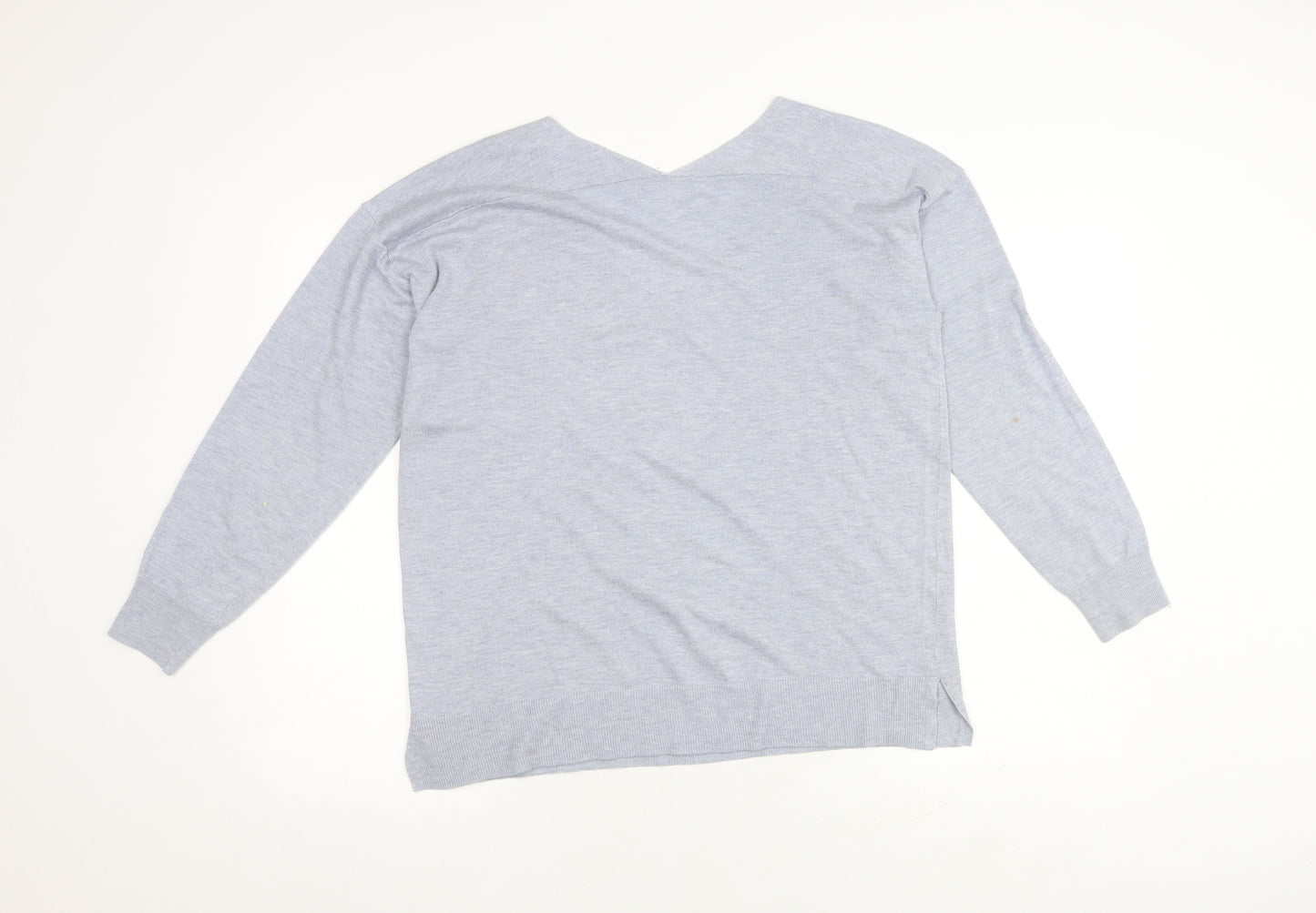 MNG Women’s Grey V-Neck Pullover Jumper Size 12