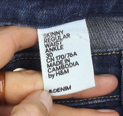 H&M Women's Blue Ankle Jeans Size 12
