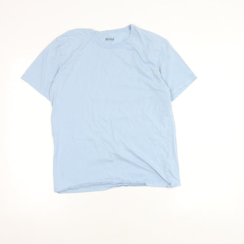 Hugo Boss Unisex Blue T-Shirt, Size M, Cotton, Casual