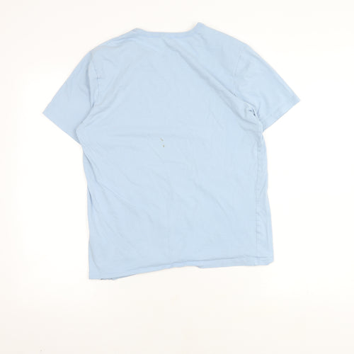 Hugo Boss Unisex Blue T-Shirt, Size M, Cotton, Casual