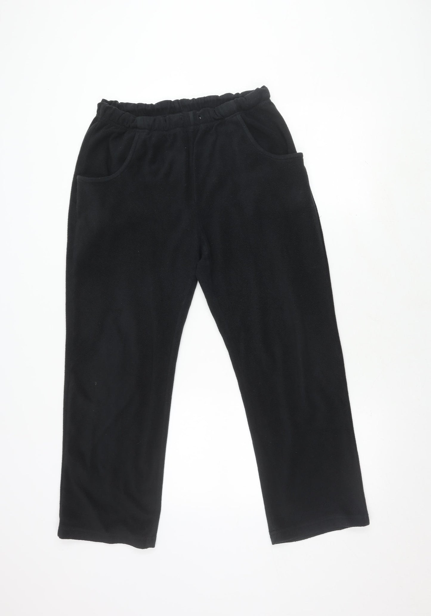 Damart Women's Black Elastic Waist Joggers, Size M