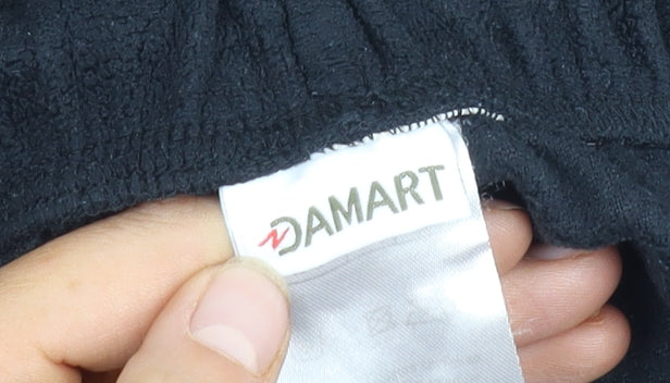 Damart Women's Black Elastic Waist Joggers, Size M