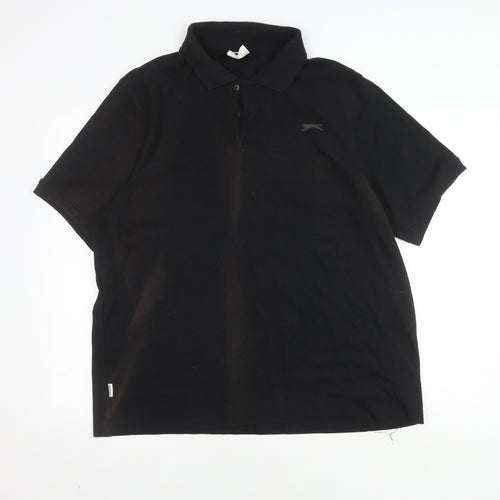 Slazenger Men's Black Polo Shirt 2XL Classic Fit