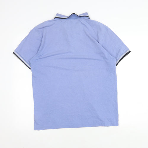 Fred Perry Men's Blue Cotton Polo Shirt M