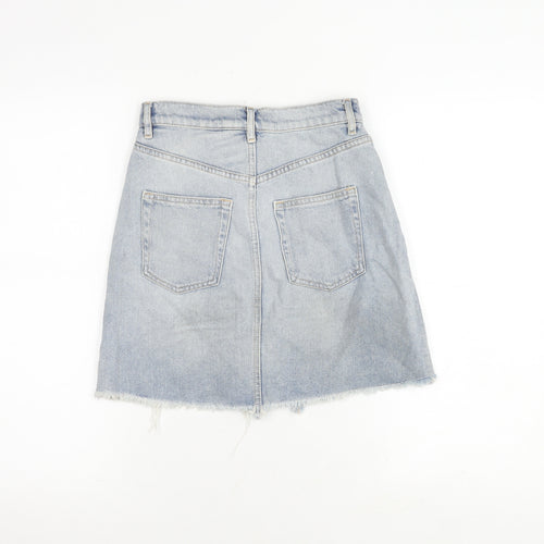 H&M Women's Blue Denim Mini Skirt, Size 6