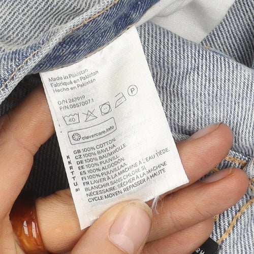 H&M Women's Blue Denim Mini Skirt, Size 6