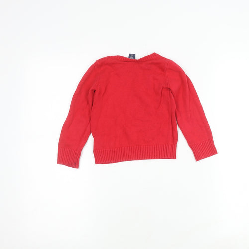 babyGap Girls Red 3 Years Animal Pullover Jumper