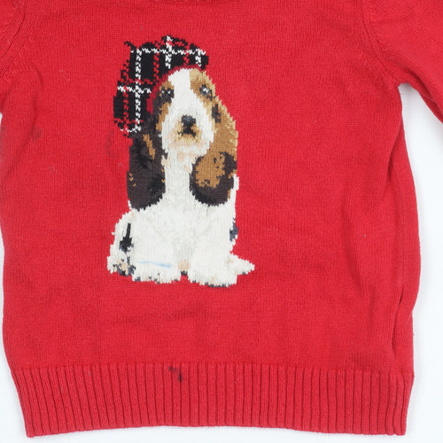 babyGap Girls Red 3 Years Animal Pullover Jumper