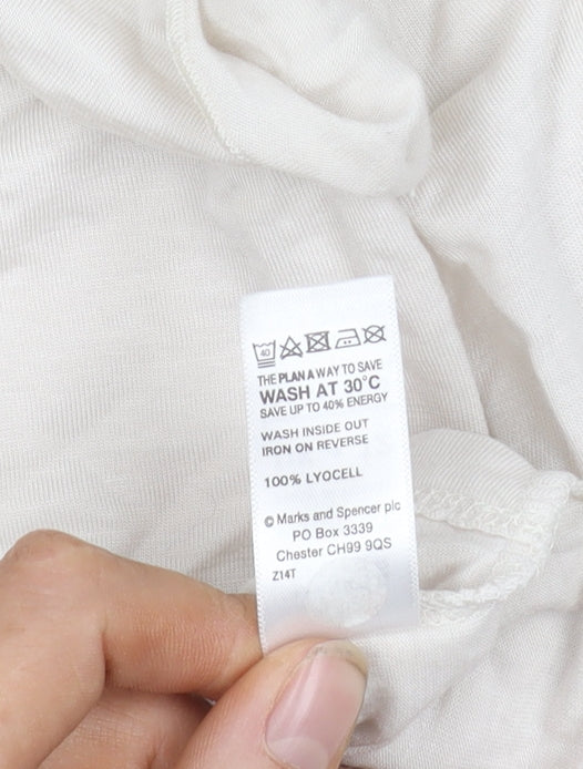 Marks and Spencer Ivory Women's Long Sleeve Top UK 12