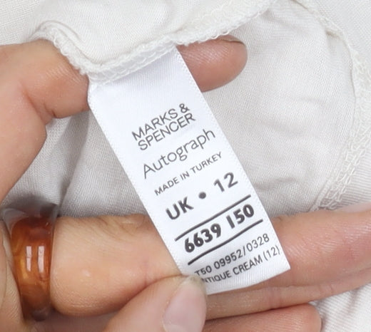 Marks and Spencer Ivory Women's Long Sleeve Top UK 12