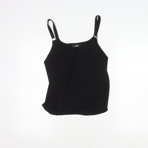 Wallis Women's Black Camisole Tank Size 10 V-Neck Casual