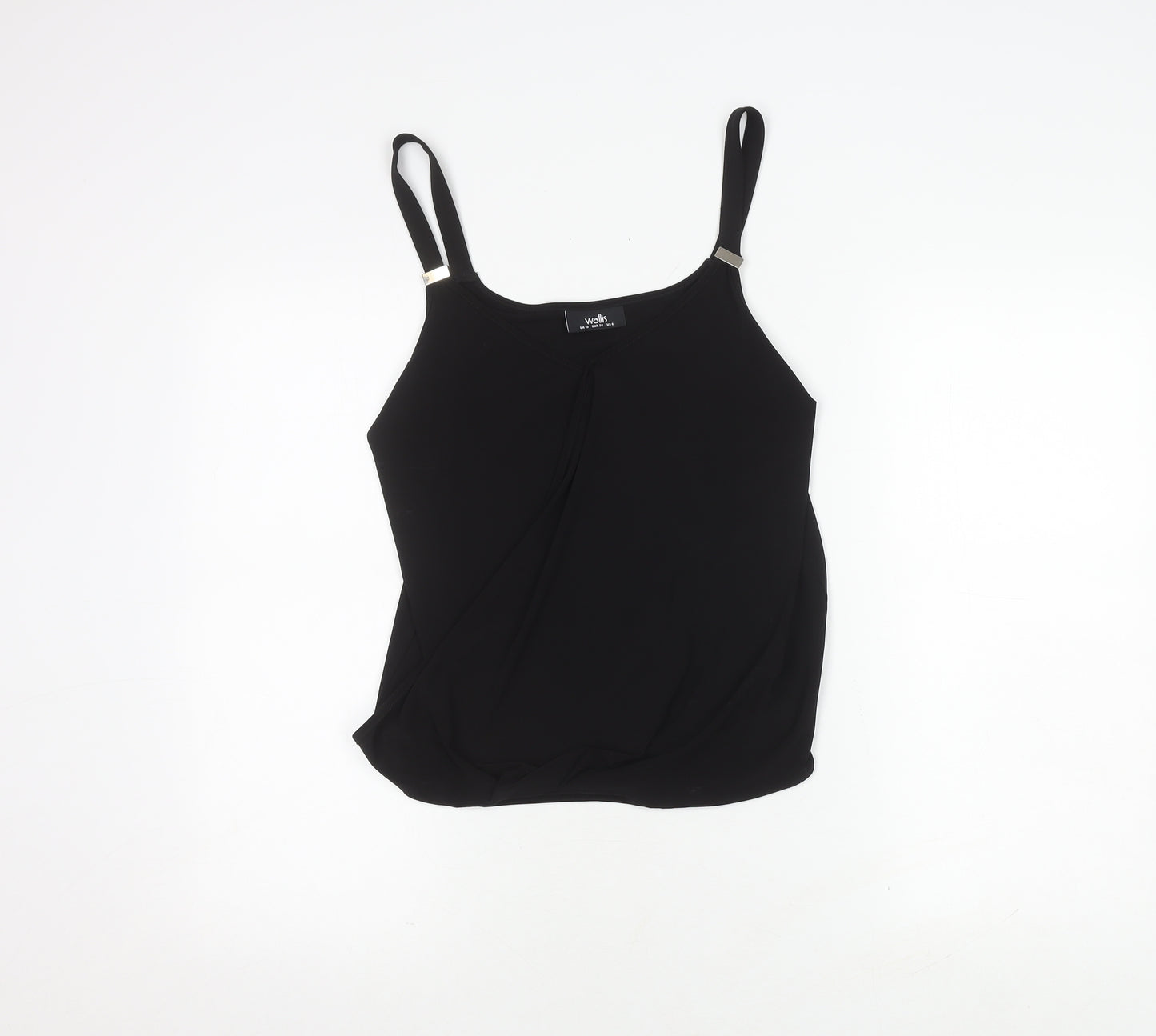 Wallis Women's Black Camisole Tank Size 10 V-Neck Casual