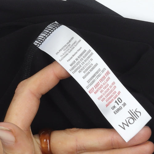 Wallis Women's Black Camisole Tank Size 10 V-Neck Casual