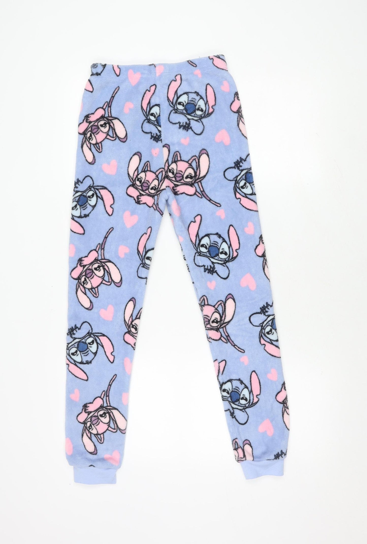 Primark Girls Blue Stitch Fleece Pyjama Pants 11-12 Years