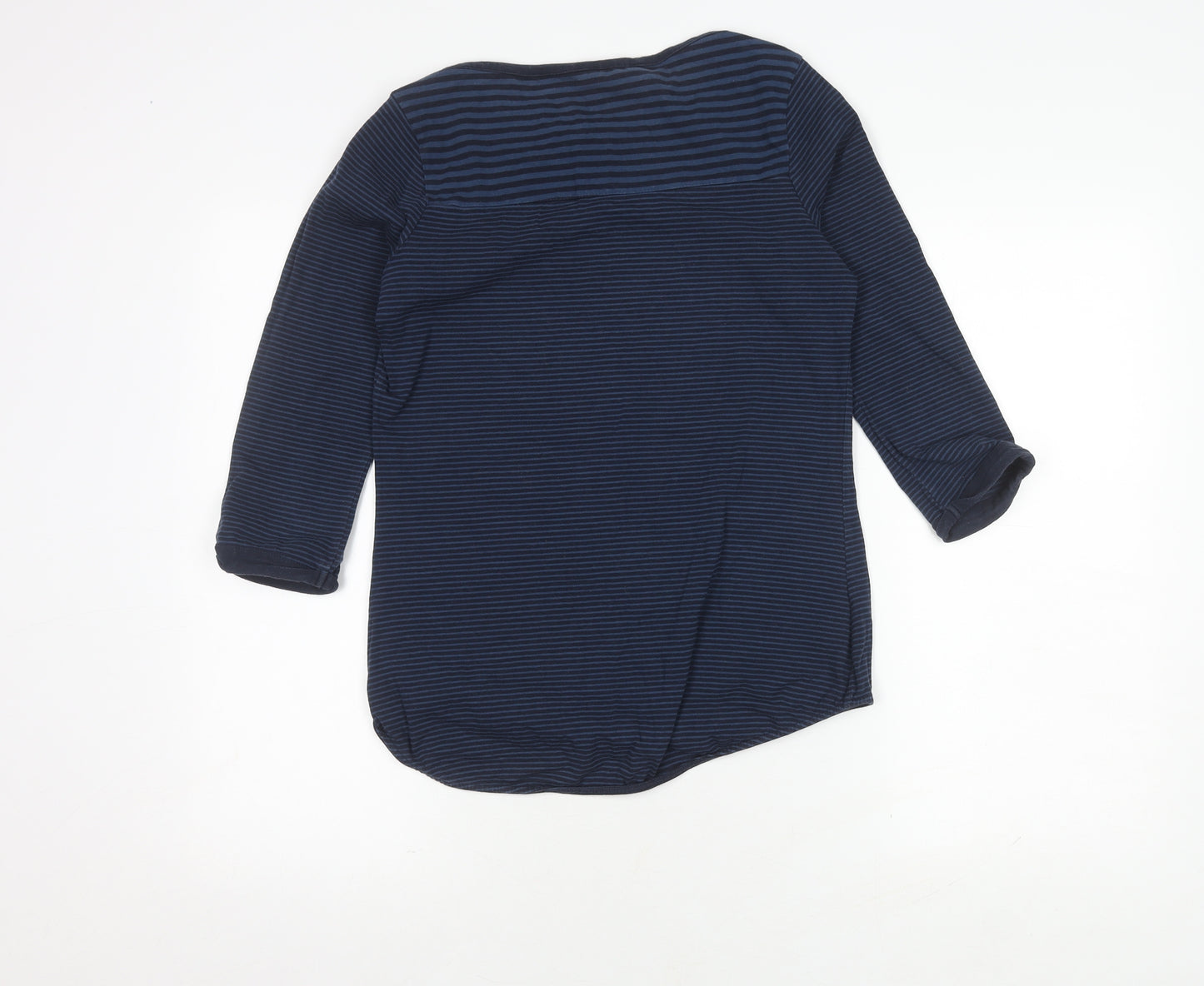 FatFace Women's Blue Striped T-Shirt Size 8