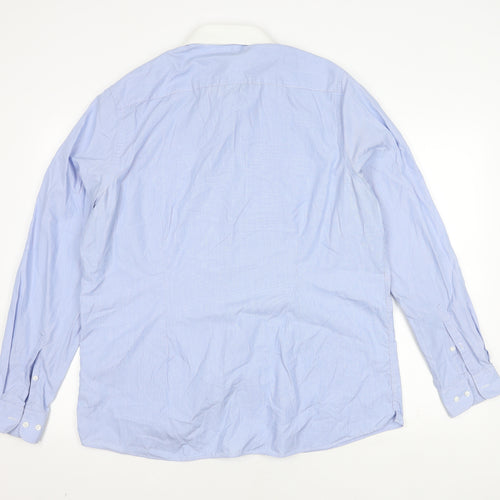 Next Men's Blue Slim Fit Long Sleeve Shirt
