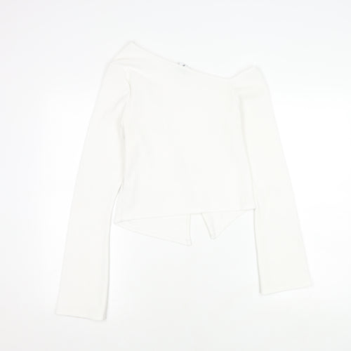 Collusion Women White Off Shoulder Blouse Size 12