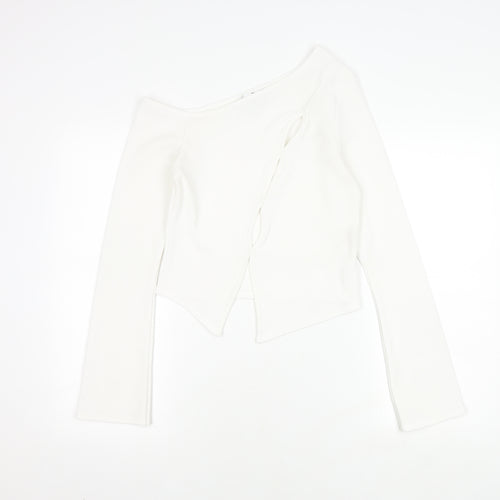 Collusion Women White Off Shoulder Blouse Size 12