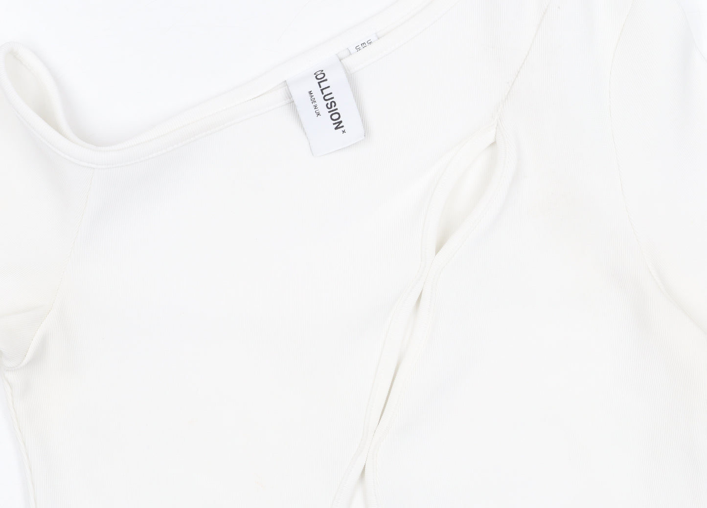 Collusion Women White Off Shoulder Blouse Size 12