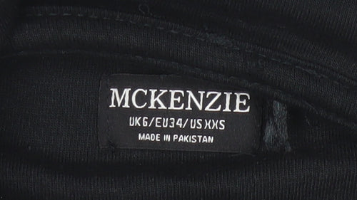McKenzie Men's Black XS Pullover Hoodie with Logo