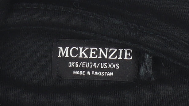 McKenzie Men's Black XS Pullover Hoodie with Logo