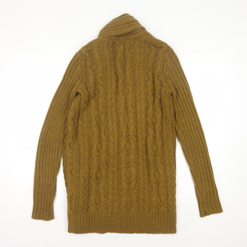 Laura Ashley Women's Brown Cable-Knit Cardigan Size 10