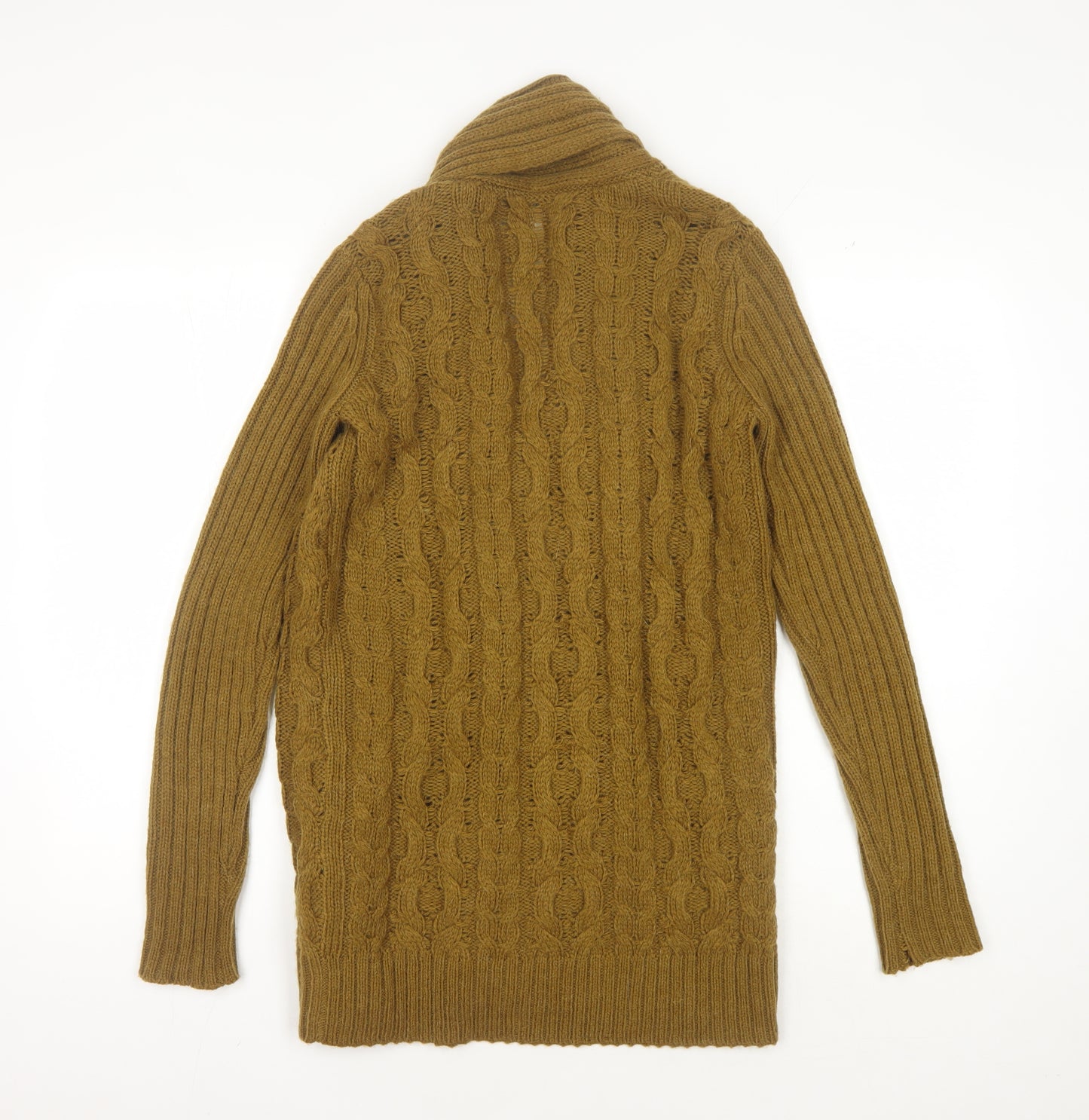 Laura Ashley Women's Brown Cable-Knit Cardigan Size 10