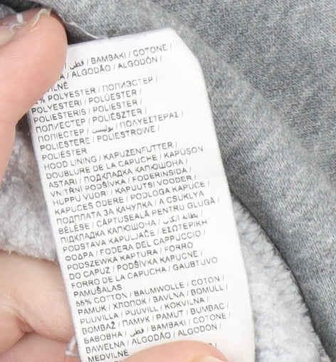 Puma Men's Grey Pullover Hoodie S - Graphic Print Comfort