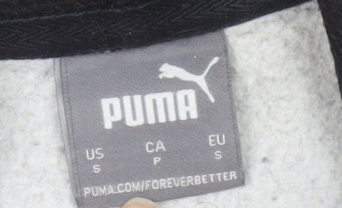 Puma Men's Grey Pullover Hoodie S - Graphic Print Comfort