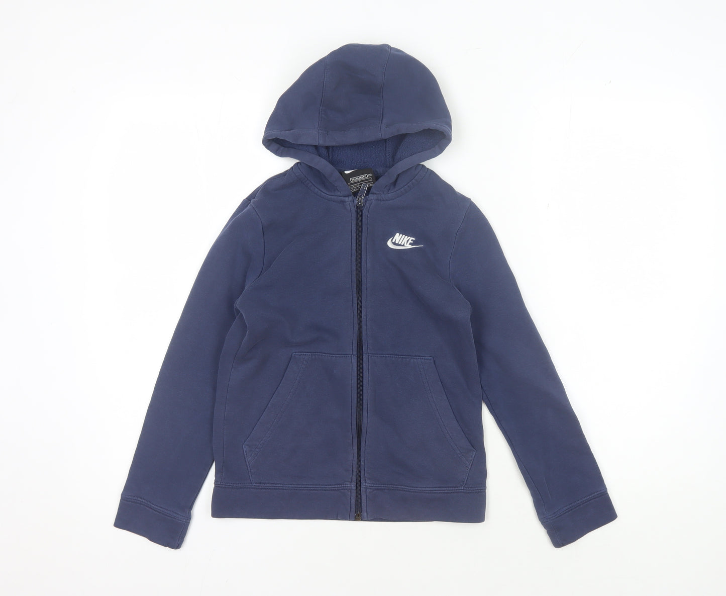 Nike Boys Blue Hooded Fleece Jacket - Size 8Y