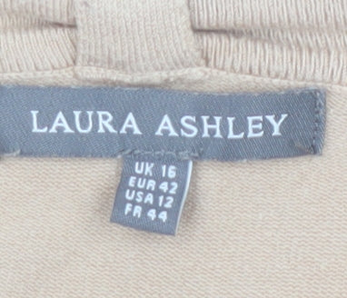 Laura Ashley Women's Beige Cardigan Size 16