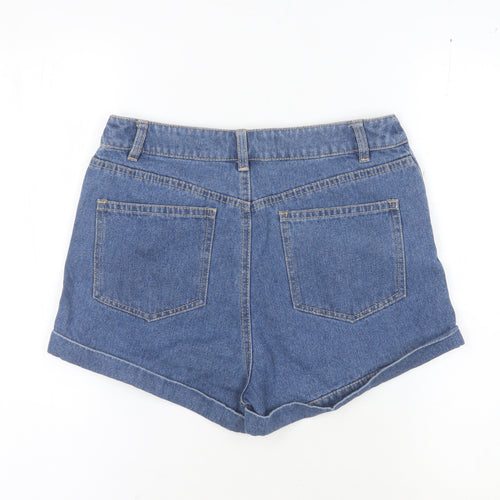 Firetrap Women's Blue Denim Shorts Size S Cuffed