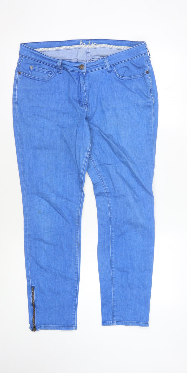 Briken Women's Blue Skinny Jeans Size 10 with Ankle Zip