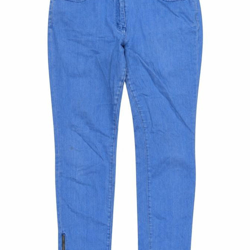 Briken Women's Blue Skinny Jeans Size 10 with Ankle Zip