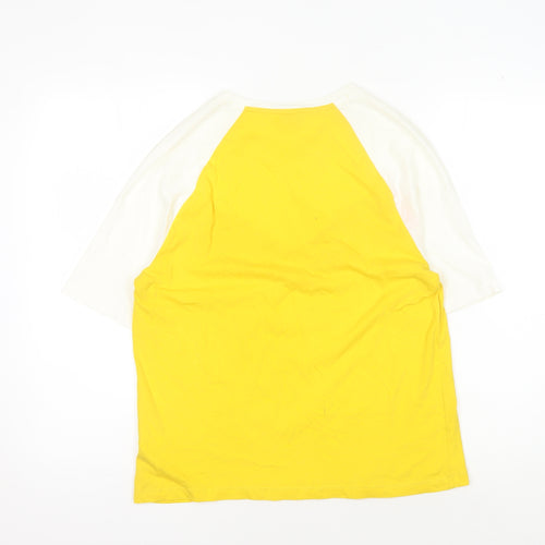Puma Unisex Colourblock T-Shirt Yellow M