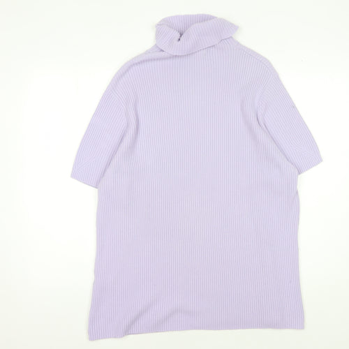 Windsmoor Women's Purple Tunic Roll Neck Jumper - L