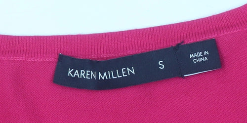 Karen Millen Women's Red Cold Shoulder Pullover Jumper S