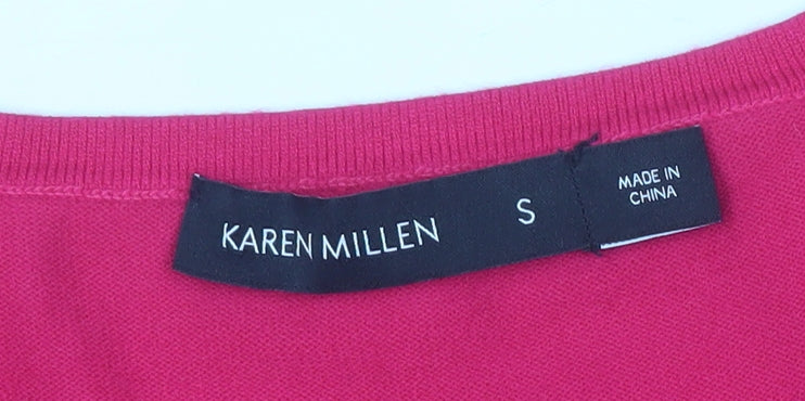 Karen Millen Women's Red Cold Shoulder Pullover Jumper S