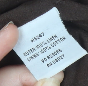 Boden Women's Brown Flare Skirt Size 18 Linen