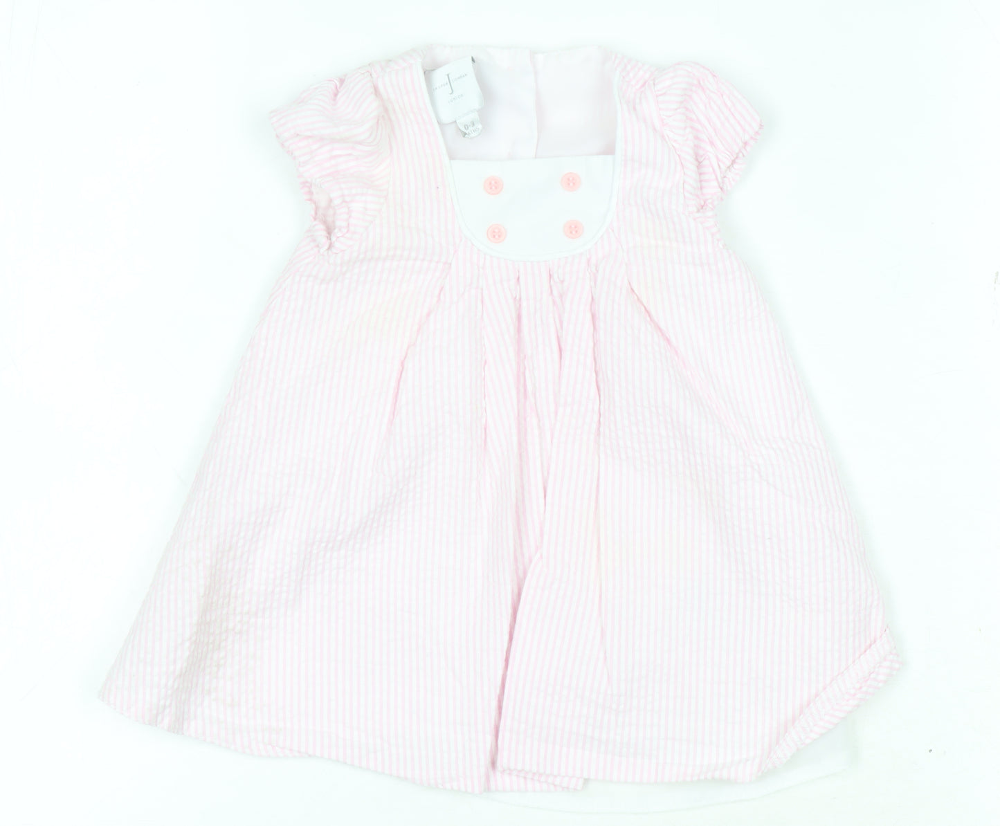 Jasper Conran Girls Pink Striped A-Line Dress 0-3M
