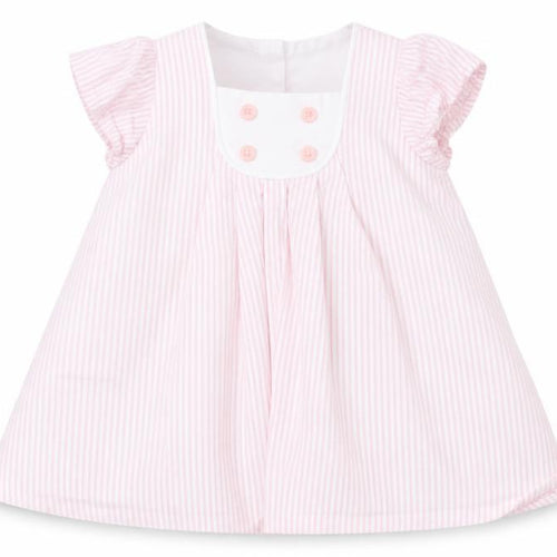 Jasper Conran Girls Pink Striped A-Line Dress 0-3M