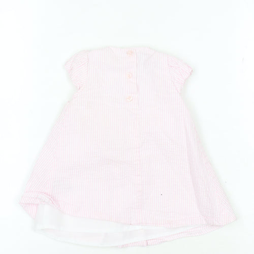 Jasper Conran Girls Pink Striped A-Line Dress 0-3M
