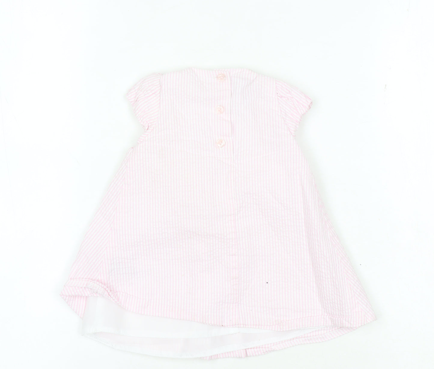 Jasper Conran Girls Pink Striped A-Line Dress 0-3M