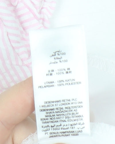 Jasper Conran Girls Pink Striped A-Line Dress 0-3M