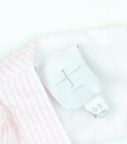 Jasper Conran Girls Pink Striped A-Line Dress 0-3M