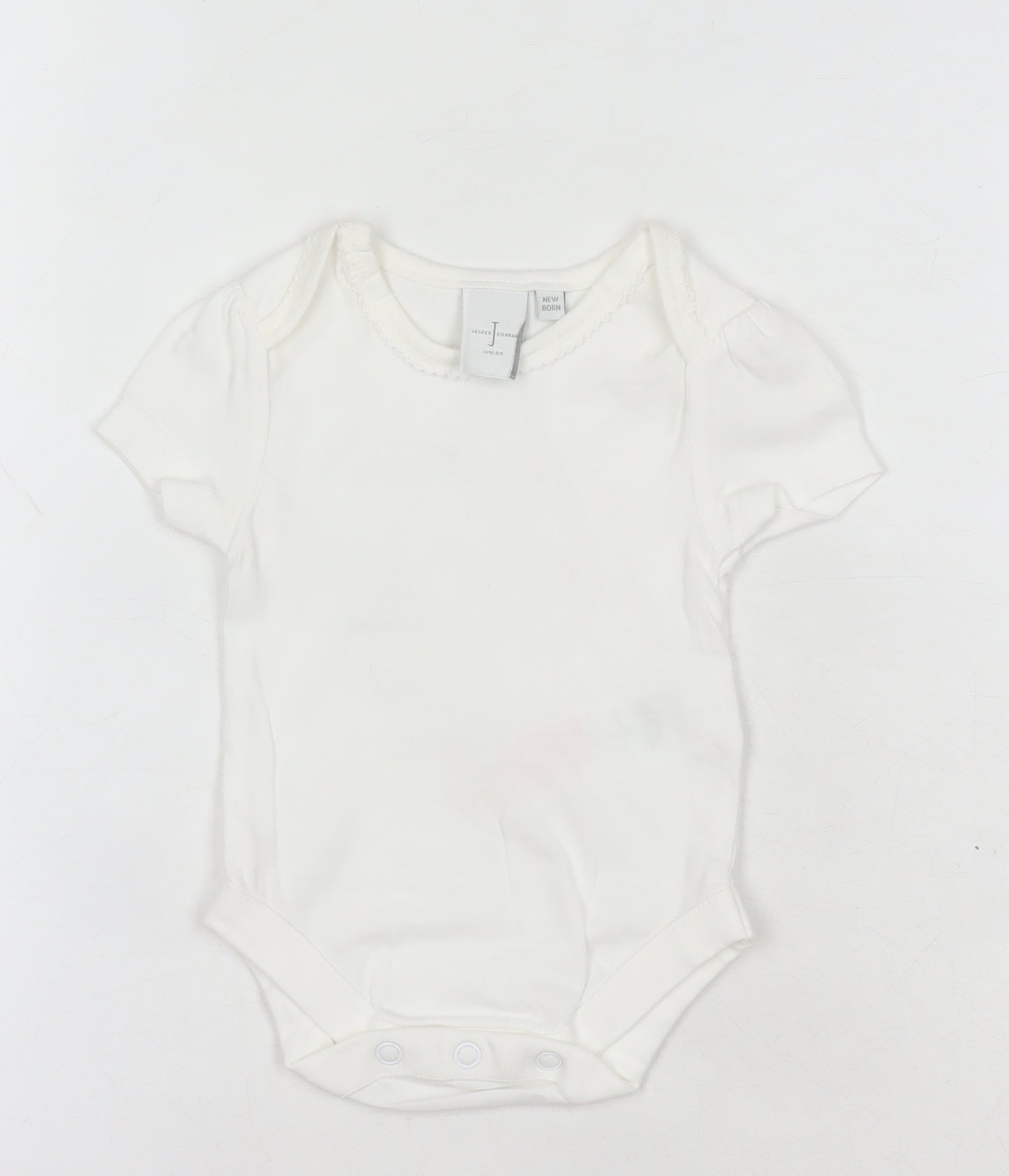 Jasper Conran White Newborn Unisex Babygrow