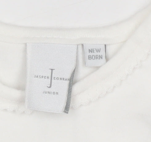 Jasper Conran White Newborn Unisex Babygrow