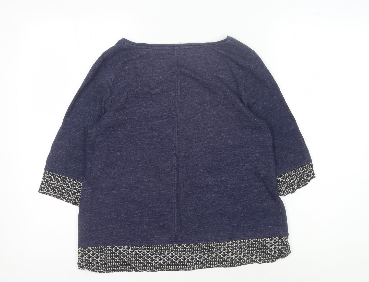 White Stuff Women's Blue 3/4 Sleeve Blouse Size 10