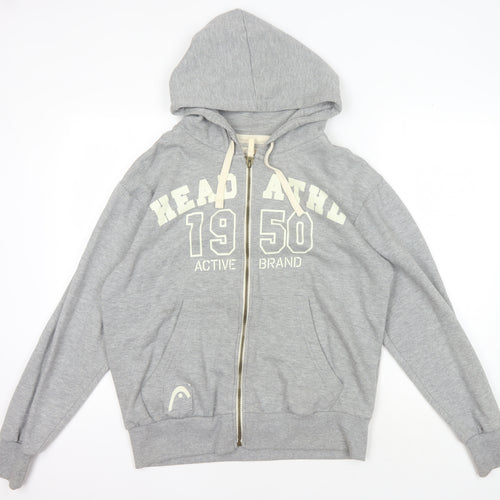HEAD Men's Grey Full Zip Hoodie Size M